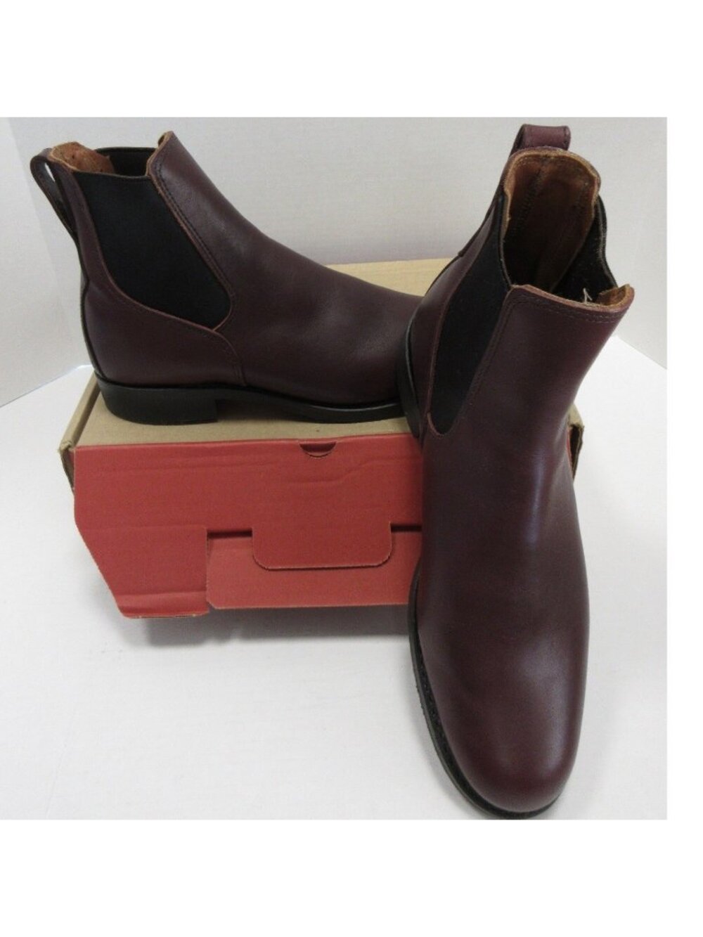 Red Wing Shoes Boots 11 D Red Mil-1 Congress Chelsea Leather 9077